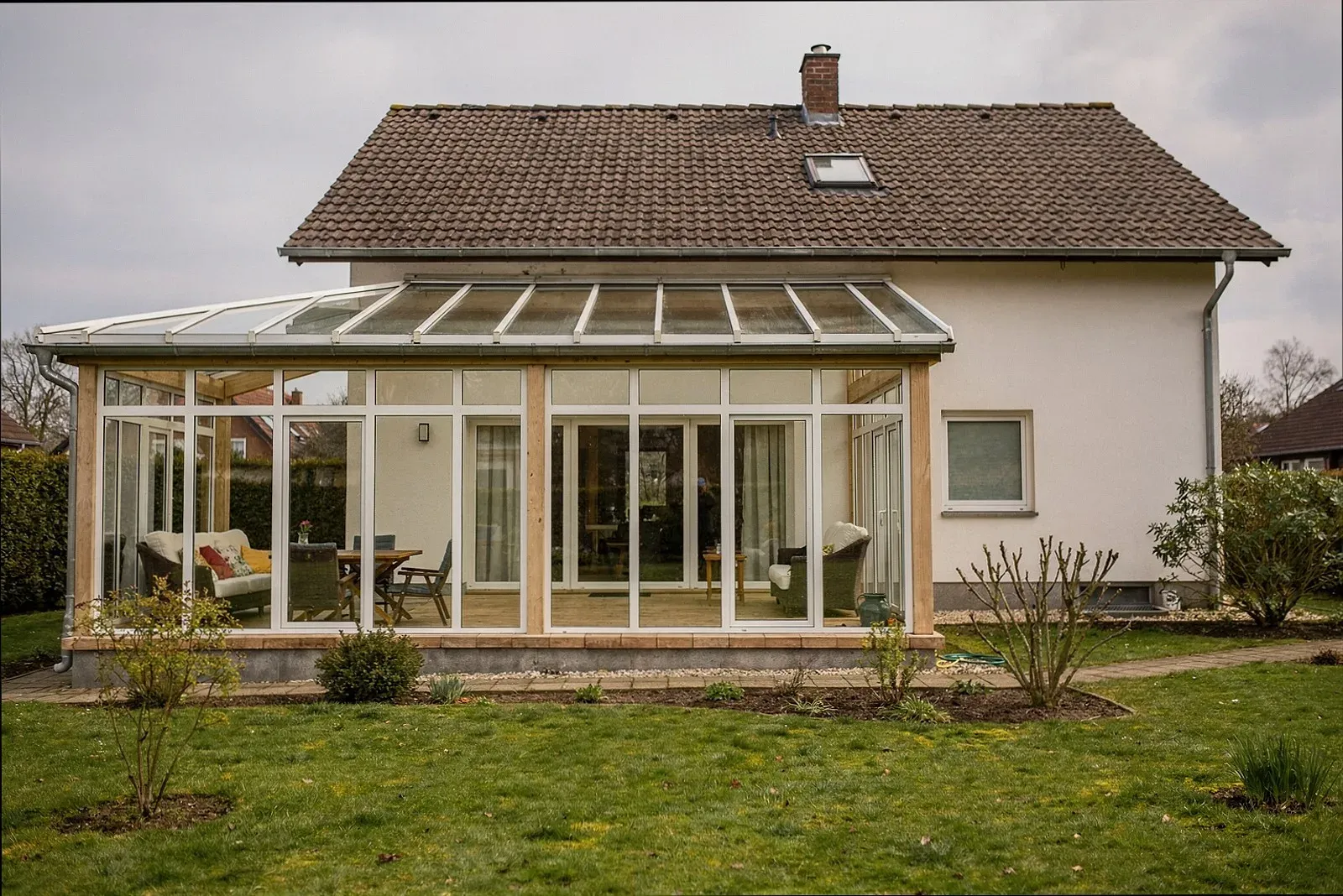 Terrasse zum Wintergarten in Paderborn
